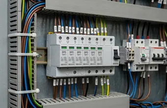 Surge protection devices in a switchboard